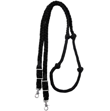 Braided Nylon Barrel Reins with Knots